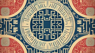 中式传统几何花纹图案