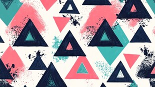 几何三角抽象涂鸦图案