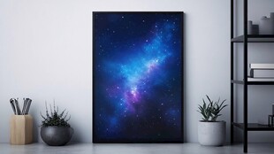 星空挂画装点简约室内空间