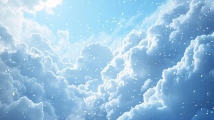 梦幻蓝天云朵奇幻景象