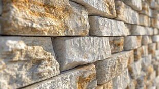 石砌墙面纹理特写