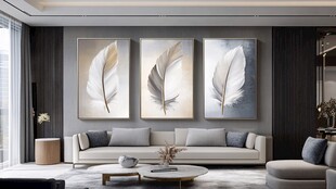 现代简约风客厅艺术挂画