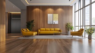 现代简约风格宽敞办公休息区