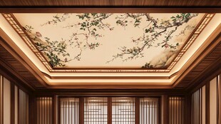中式典雅天花板艺术装饰