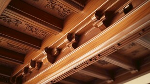 中式木雕精美梁枋结构