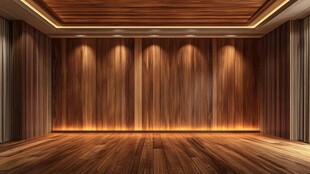 木质温馨室内空间场景