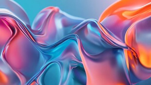 梦幻流体渐变艺术图案