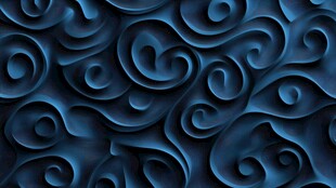 蓝色立体卷曲纹理图案