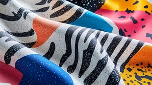 多彩动物纹时尚织物面料