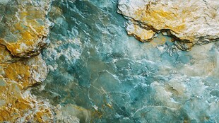 蓝绿黄交织的纹理石面