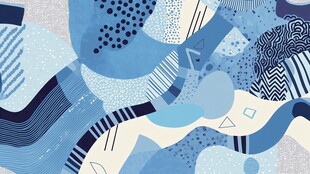 蓝色几何抽象图案背景