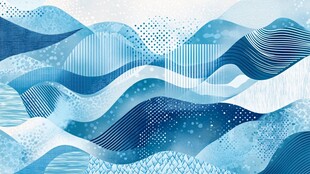 蓝色波纹抽象图案背景