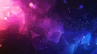 梦幻炫彩几何星空背景