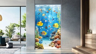 室内海洋风立体壁画景观
