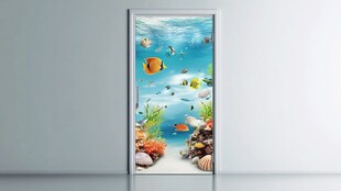 海底世界门贴画