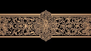 金色复古花纹装饰图案