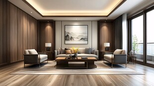 现代中式风格客厅优雅空间