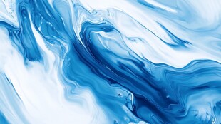 蓝色流动水墨抽象背景图