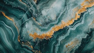 墨绿金纹流体艺术纹理图