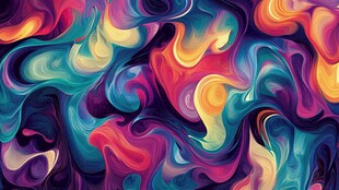 绚丽多彩流体抽象艺术图案