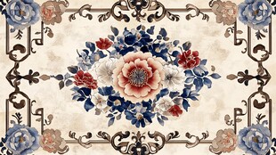 欧式花卉瓷砖精美图案