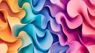 多彩波浪纹理背景图案