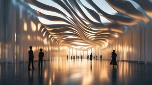 未来感艺术长廊内部景观