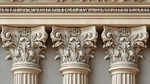古典罗马柱装饰细节展示