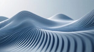 蓝色波浪状抽象立体背景