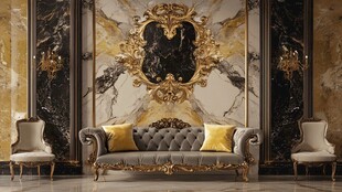 奢华欧式客厅沙发装饰场景