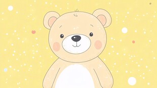 可爱小熊插画 温馨氛围