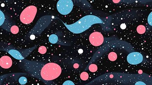 梦幻波点星空图案背景