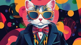 时尚潮猫的多彩魅力世界