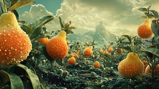 奇幻梨果园的梦幻景观