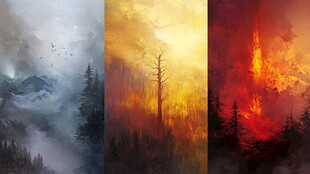 自然灾难系列 雾火之景