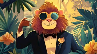时髦狮子的丛林派对