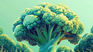 巨大西兰花奇幻景象