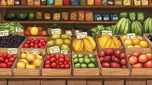 缤纷水果摊 新鲜好滋味