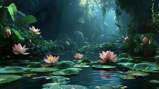 梦幻荷塘的自然幽美之境