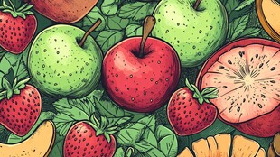 缤纷水果插画 活力满满