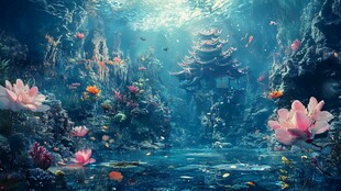 梦幻海底中式奇幻景观