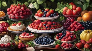 缤纷多彩的美味水果盛宴