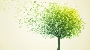 梦幻绿色树木背景图