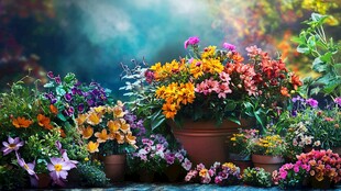 缤纷盆栽 绽放梦幻花园之美