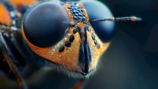 昆虫特写 绚丽大眼的蜂类