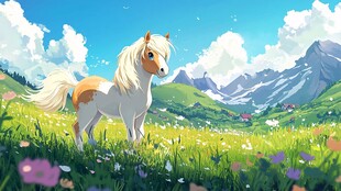 草原上的梦幻小马驹