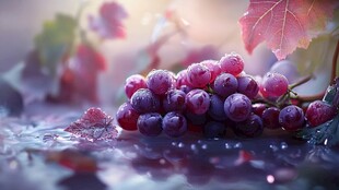 晶莹紫葡萄 秋意氛围感