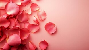 浪漫粉色玫瑰花瓣背景