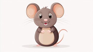 可爱卡通小老鼠形象