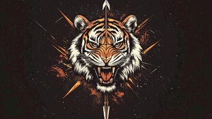 箭刺虎头 野性力量象征